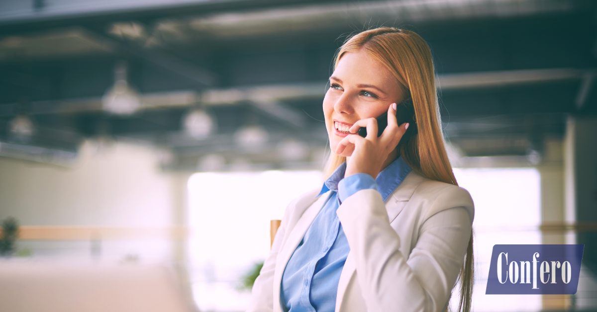 Admissions advisor on a call with a prospective student—telephone compliance script adherence being evaluated.